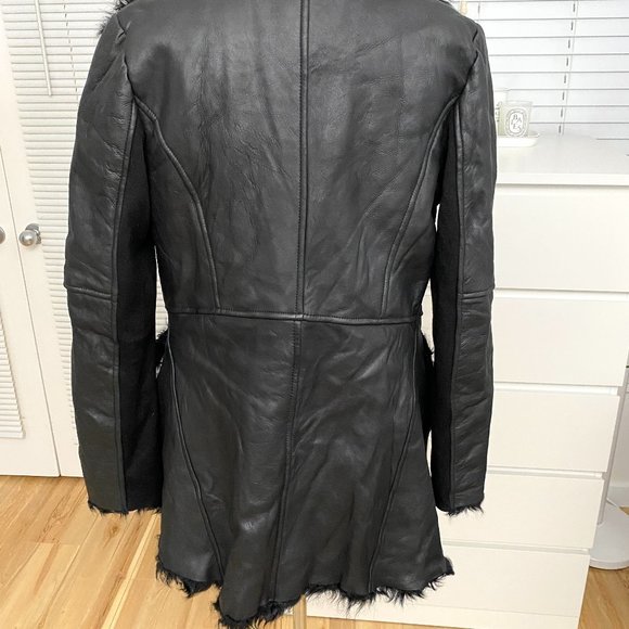 Mo & Co Women's Winter Sheep Skin Leather Jacket/Coat - Picture 4 of 16